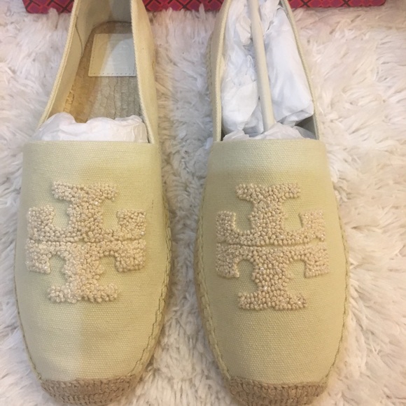 Tory Burch Shoes - Tory Burch Elisa logo Espadrille- canvas flats